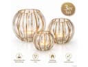 Weltbild Windlichter 3er Set Kugelform Glas Gold Bild 3