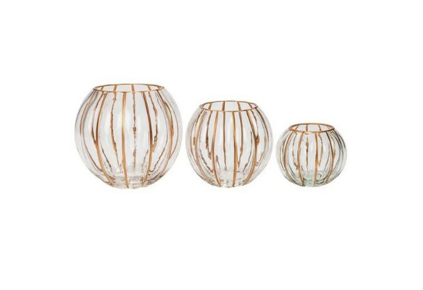 Weltbild Windlichter 3er Set Kugelform Glas Gold - Bild 4