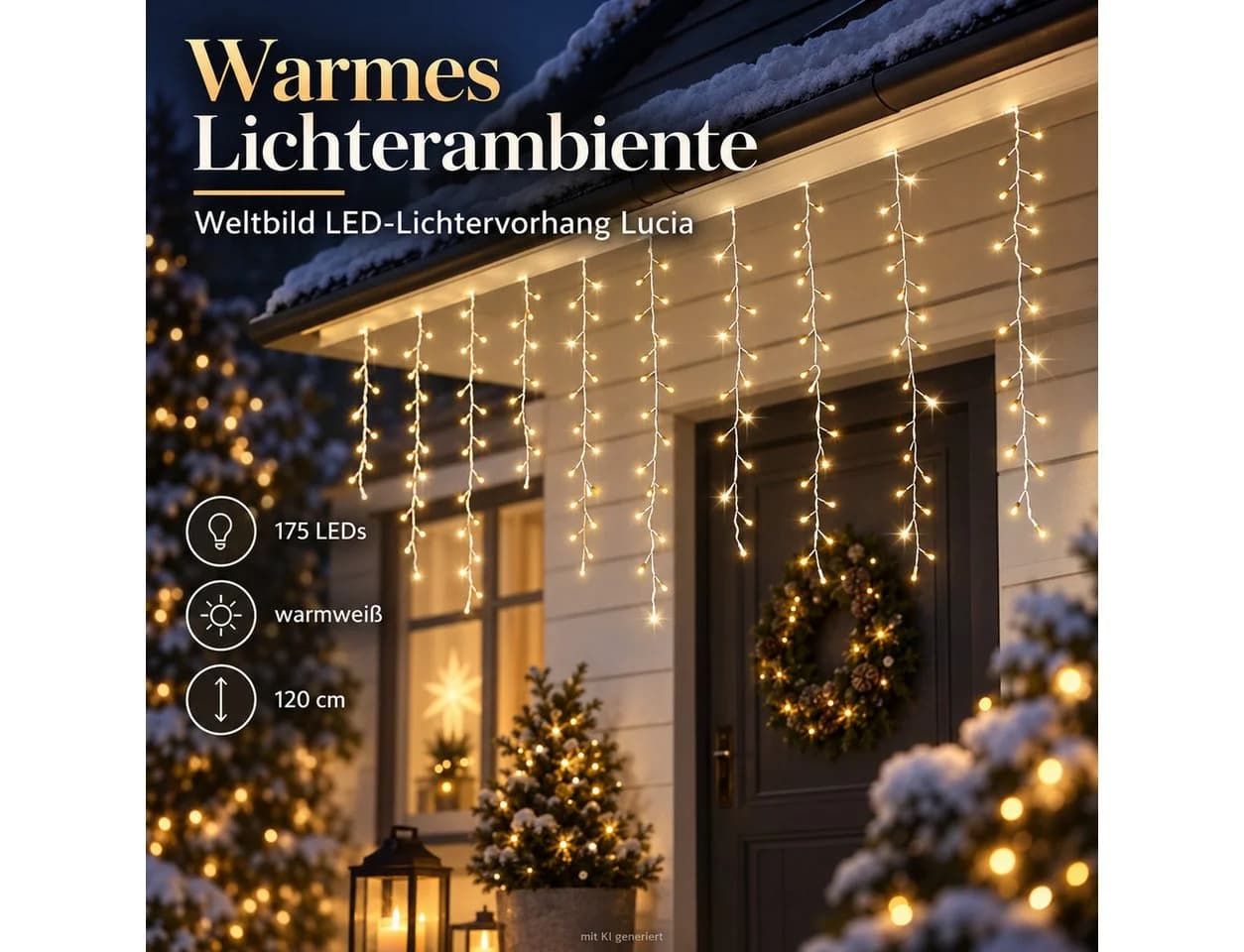 Weltbild LED-Lichterkette Lucia 175 LEDs Warmweiß