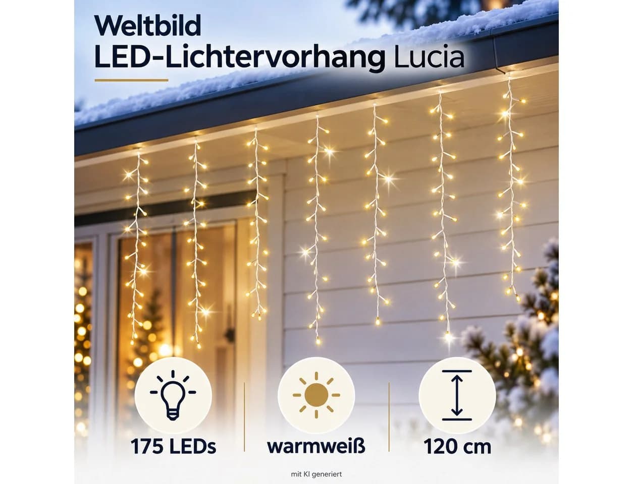 Weltbild LED-Lichterkette Lucia 175 LEDs Warmweiß - Bild 3