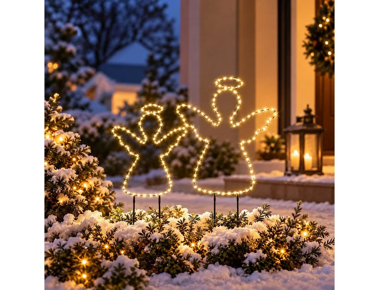 Weltbild Gartenstecker XXL Engelchen 2er Set Gold Silhouette - Bild 2