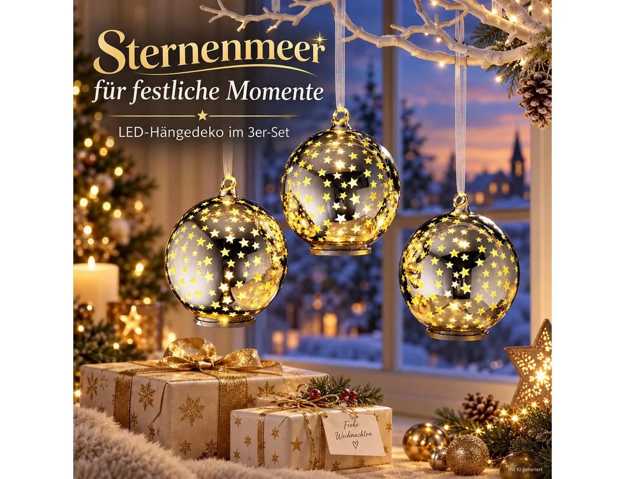 Weltbild LED-Hängedeko Sternenmeer 3er Set bunt - Bild 2