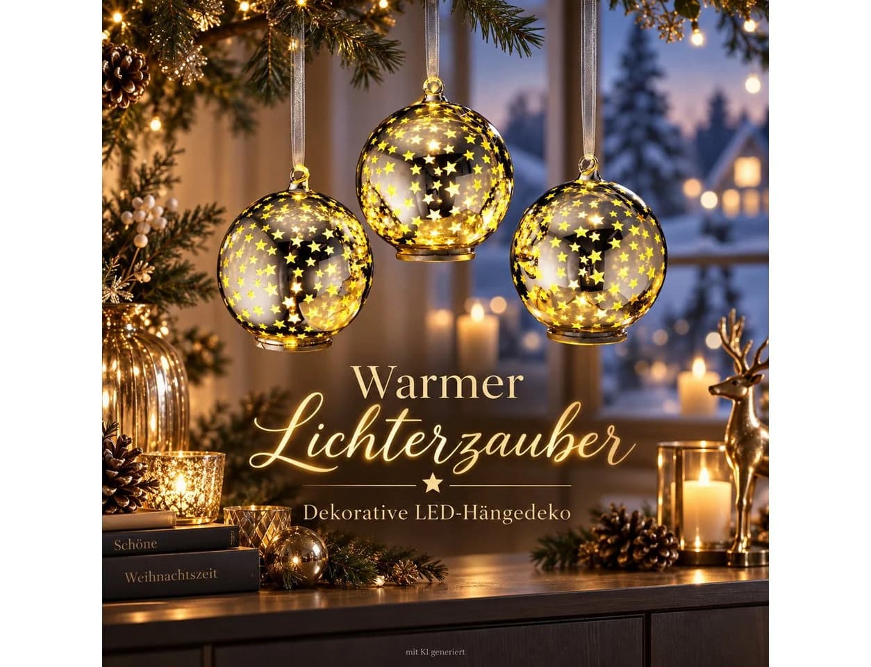 Weltbild LED-Hängedeko Sternenmeer 3er Set bunt - Bild 3
