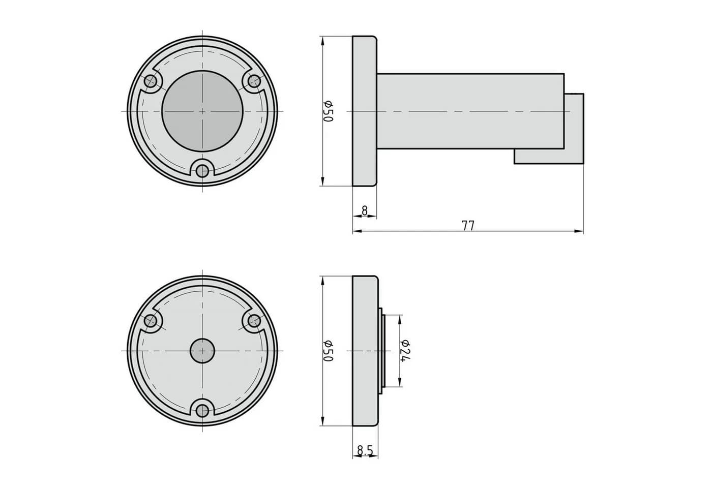 BASI Türdämpfer Türstopper Magnetisch Edelstahl - Bild 3