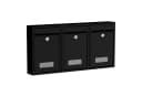 BASI Wandbriefkasten 3er Set Schwarz Bild 2
