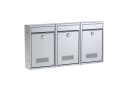 BASI Wandbriefkasten Silber Matt 3er Set mit Schloss Bild 2