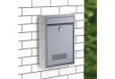 BASI Wandbriefkasten Silber Matt 3er Set mit Schloss Bild 3