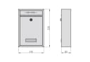 BASI Wandbriefkasten Silber Matt 3er Set mit Schloss Bild 4