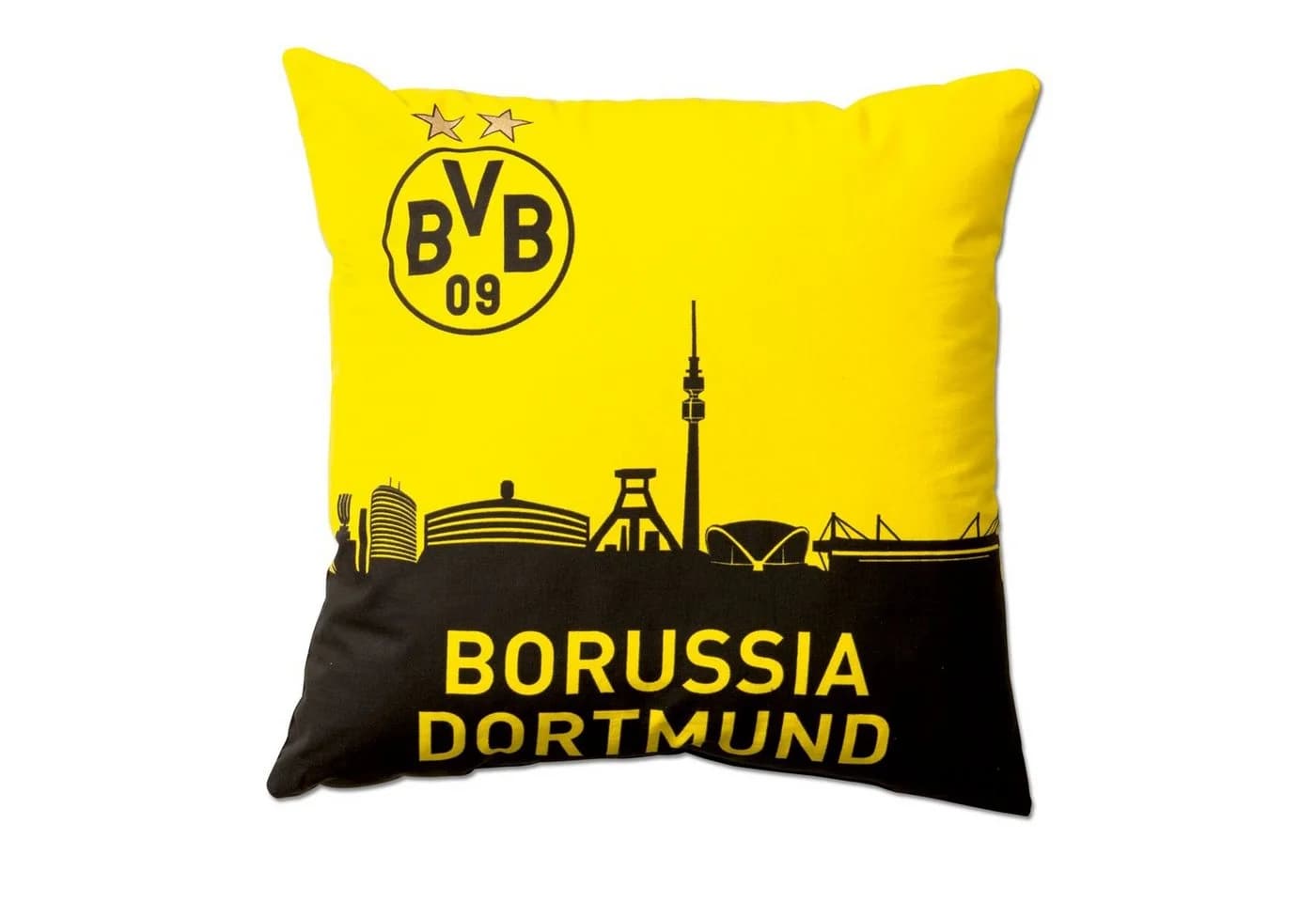 BVB Kopfkissen mit Dortmunder Skyline Gelb/Schwarz - Bild 2