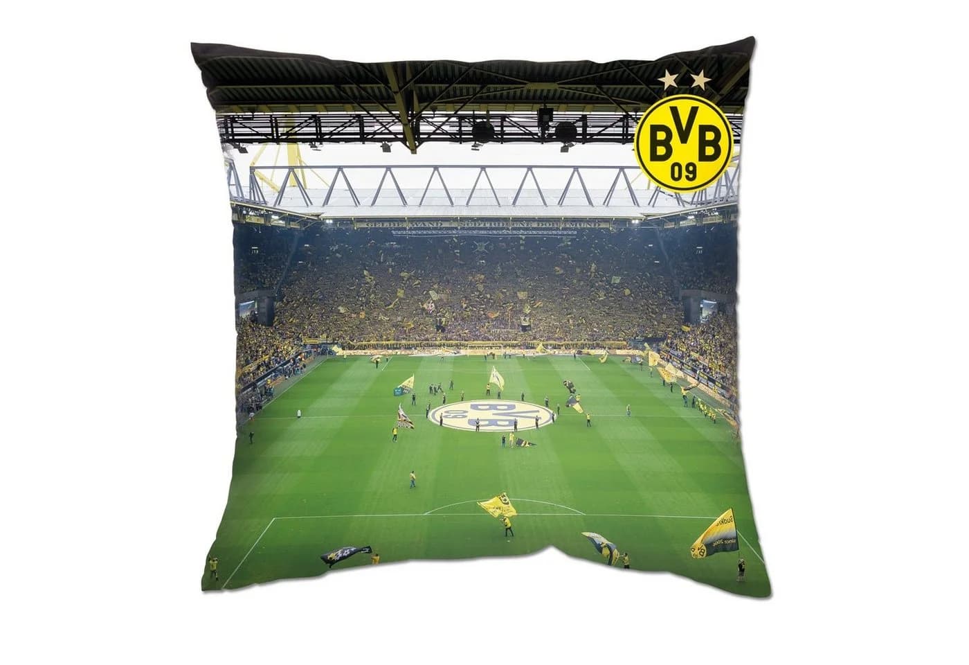 BVB Kopfkissen Südtribüne Schwarz Bunt 100% Polyester - Bild 2