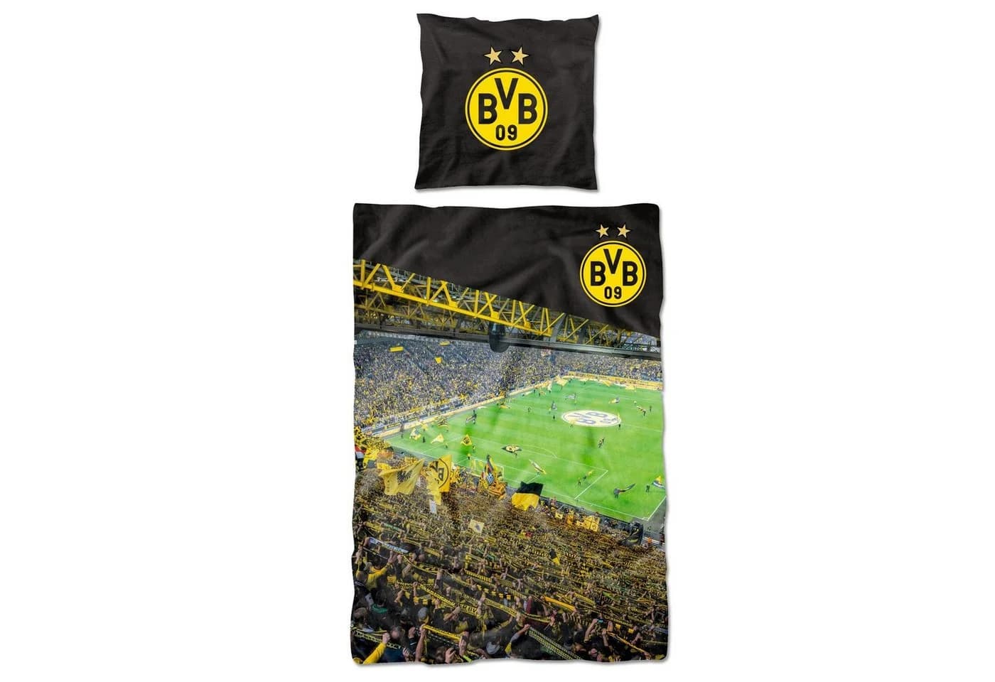 BVB Bettwäsche Südtribüne 135x200cm Baumwolle 2-teilig - Bild 2
