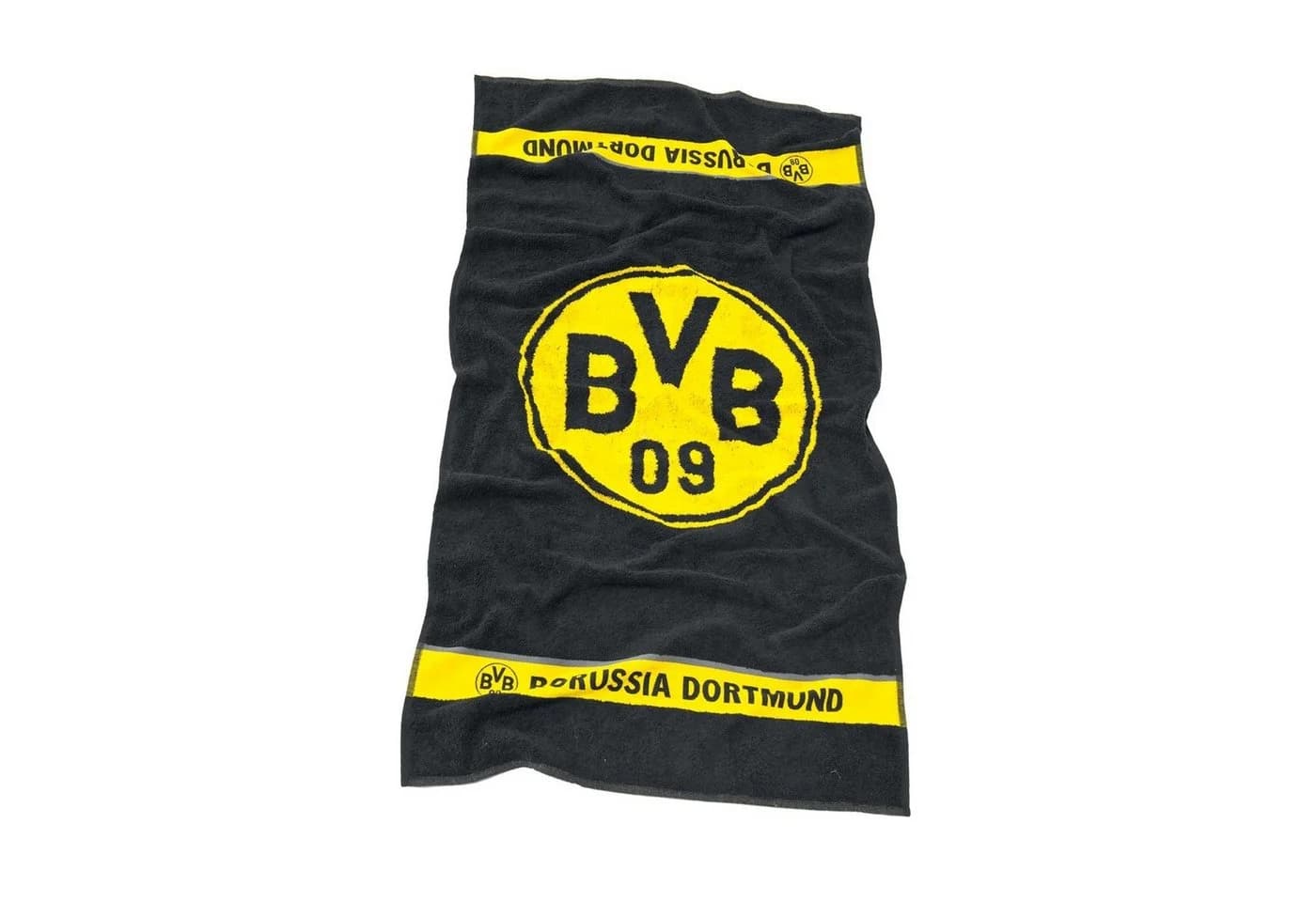 BVB Duschtuch Emblem 70x140 cm Baumwolle Schwarz Gelb - Bild 2