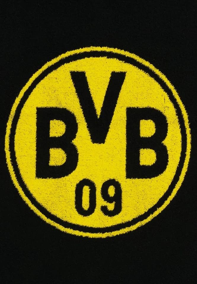 BVB Duschtuch Emblem 70x140 cm Baumwolle Schwarz Gelb - Bild 3
