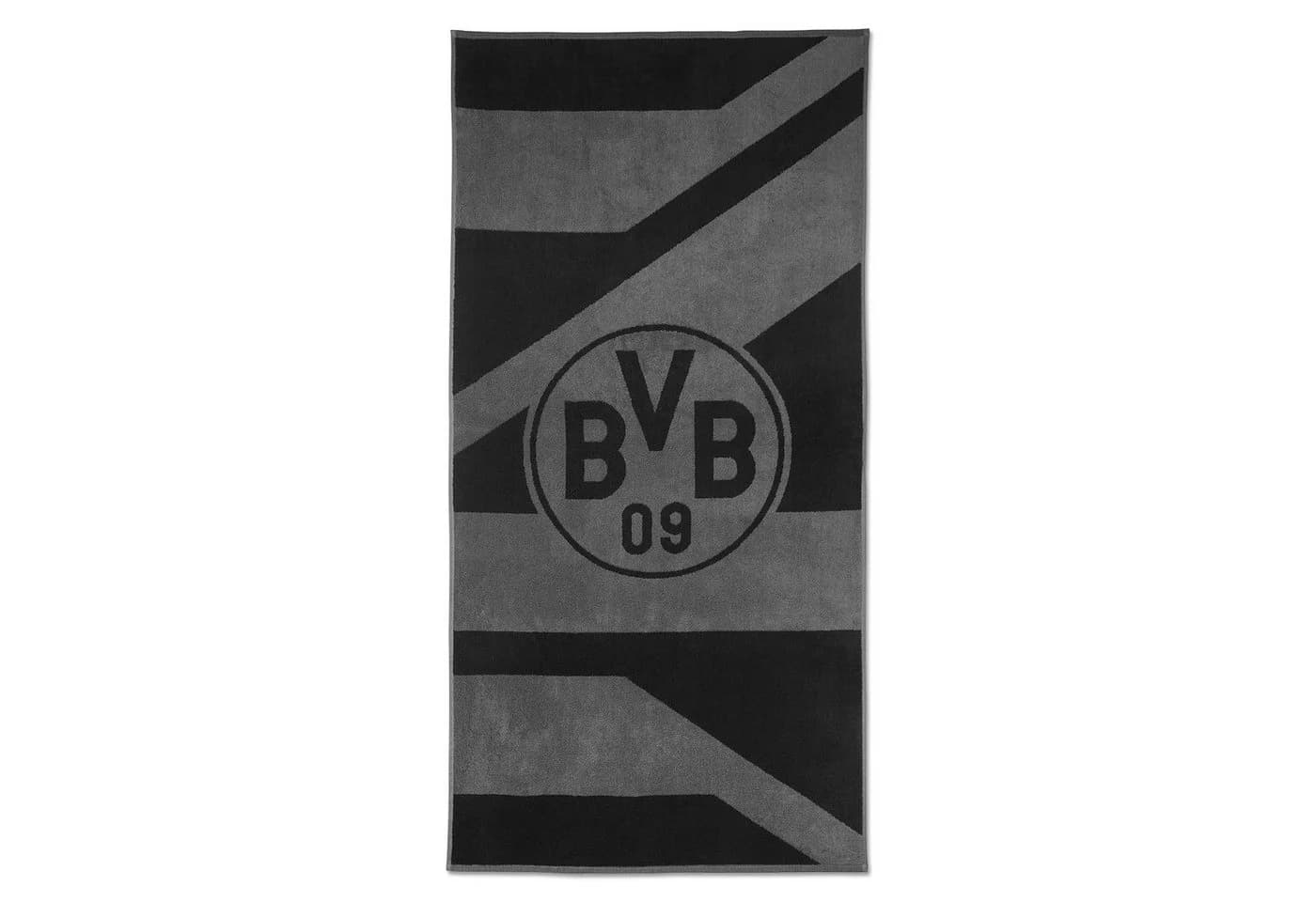 BVB Duschtuch Grau/Schwarz 100% Bio-Baumwolle GOTS - Bild 2
