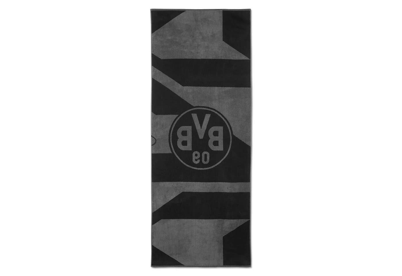 BVB Badetuch Grau/Schwarz 70x180 cm Bio-Baumwolle mit Schlaufe - Bild 5
