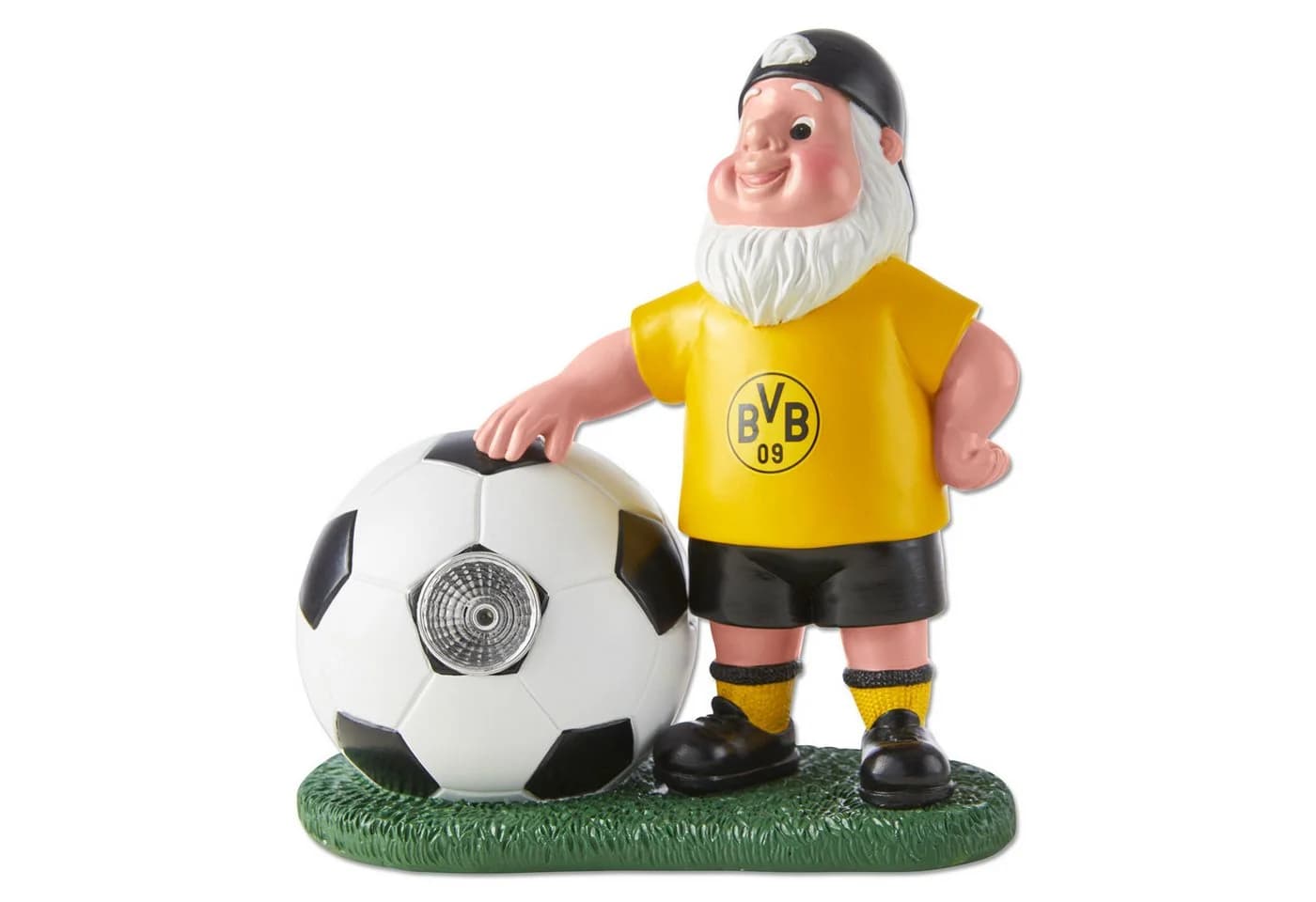 BVB Gartenzwerg mit LED Ball, Solar-Lampe, Polyresin - Bild 2
