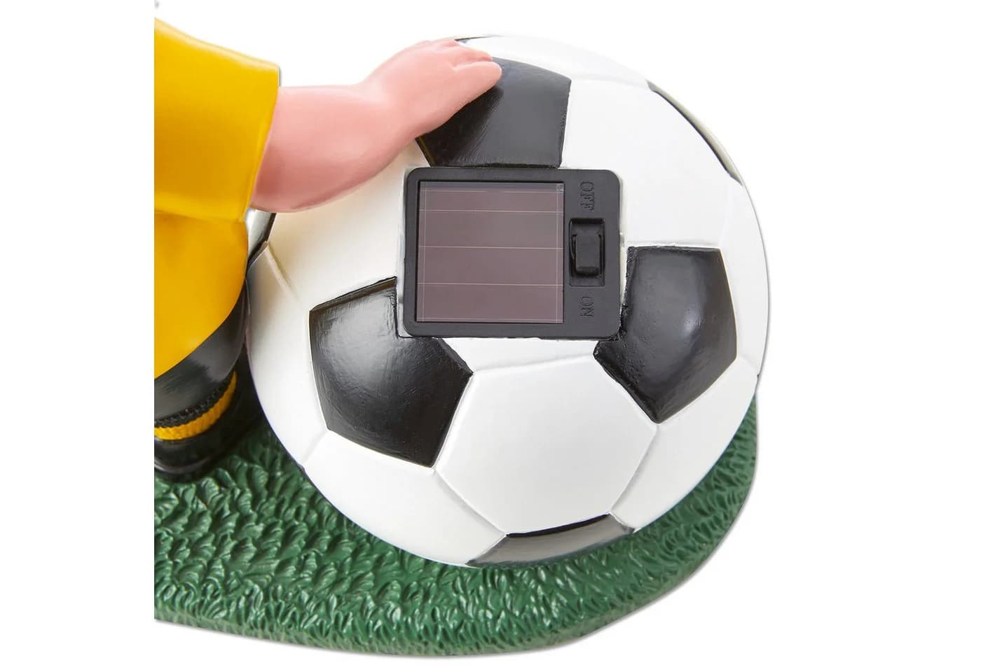 BVB Gartenzwerg mit LED Ball, Solar-Lampe, Polyresin - Bild 4
