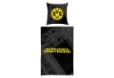 BVB Biberbettwäsche Stadion 135 x 200cm Schwarz Grau 100% Baumwolle Bild 2