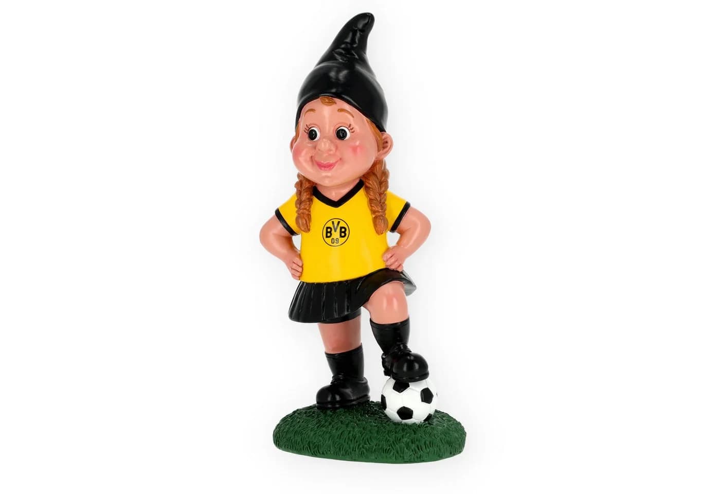 BVB Gartenzwergin Gelb Schwarz mit Fußball - Bild 2