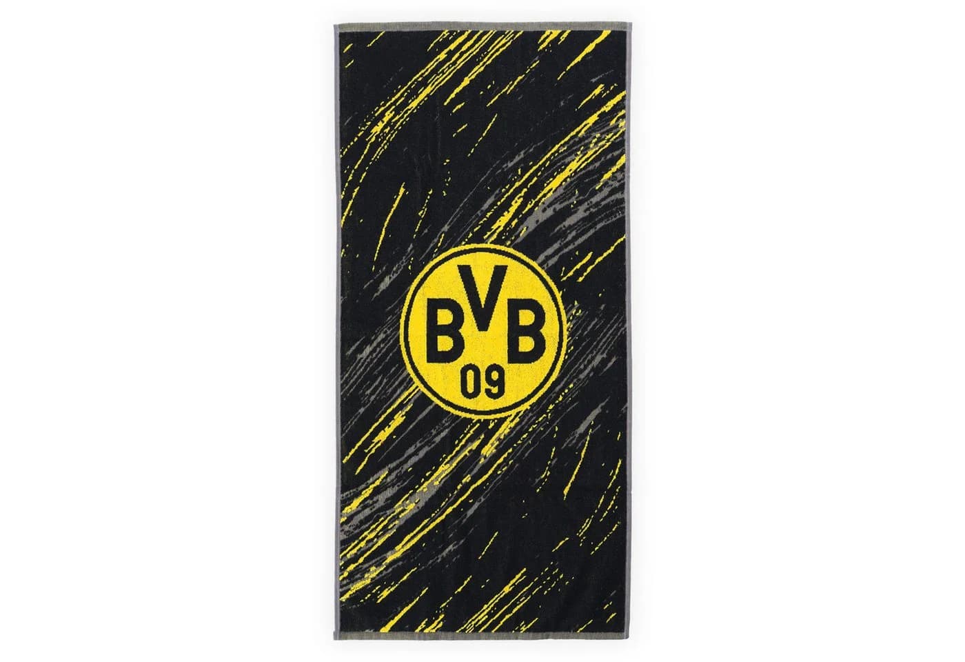 BVB Duschtuch Tricolor 70x140cm Schwarz/Gelb Biobaumwolle - Bild 2