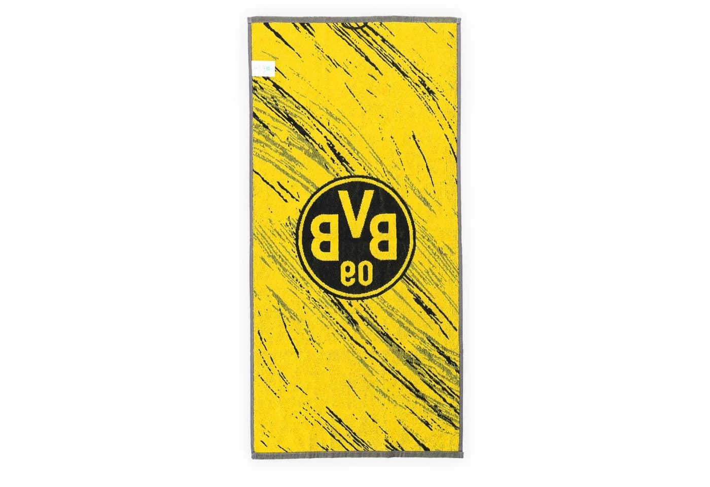 BVB Duschtuch Tricolor 70x140cm Schwarz/Gelb Biobaumwolle - Bild 3