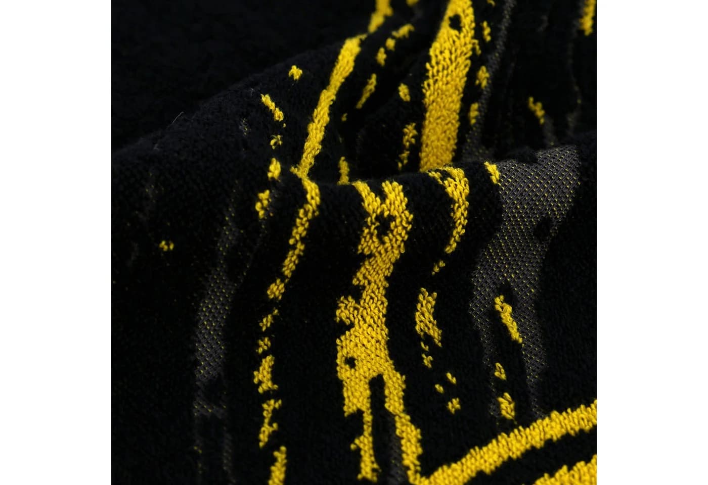 BVB Duschtuch Tricolor 70x140cm Schwarz/Gelb Biobaumwolle - Bild 4
