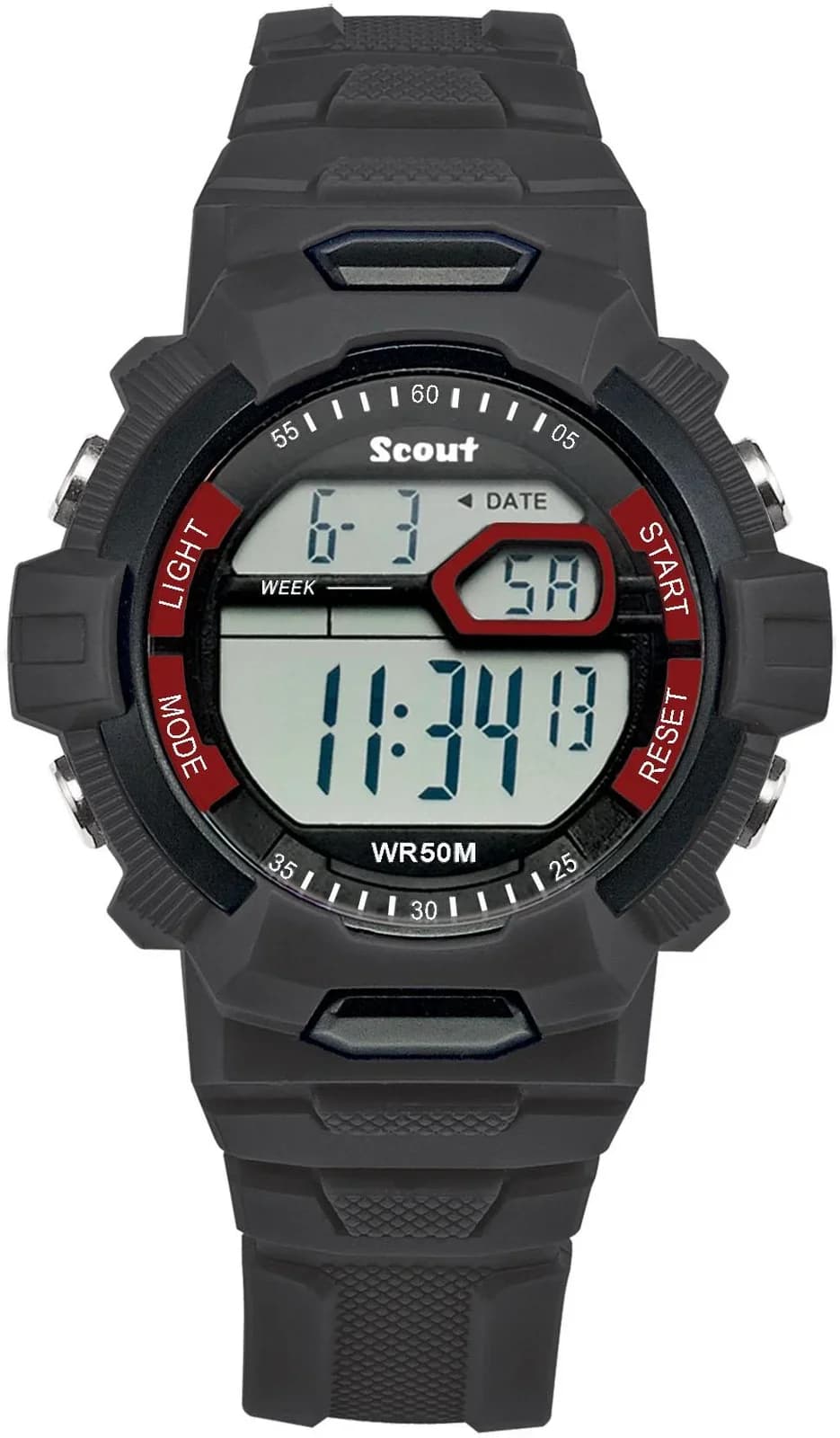 Scout Chronograph "The Digi" Armbanduhr Schwarz Digital