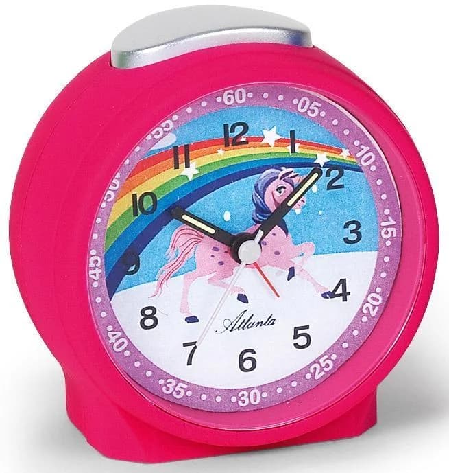 Atlanta Kinderwecker Quarz Lernwecker Einhorn Regenbogen