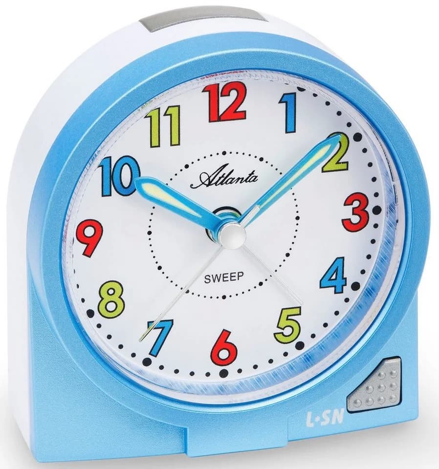 Atlanta Kinderwecker Blau Kunststoff