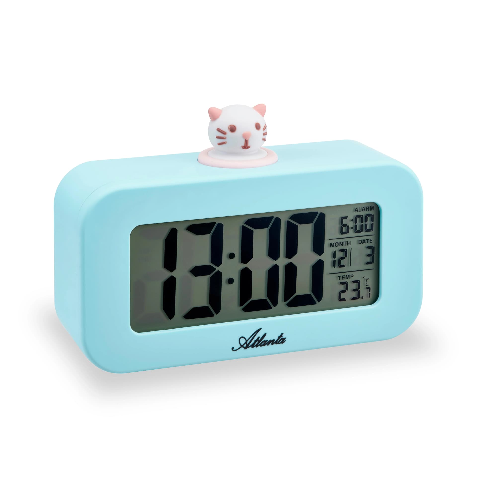 Atlanta Kinderwecker Digital Blau LCD Display