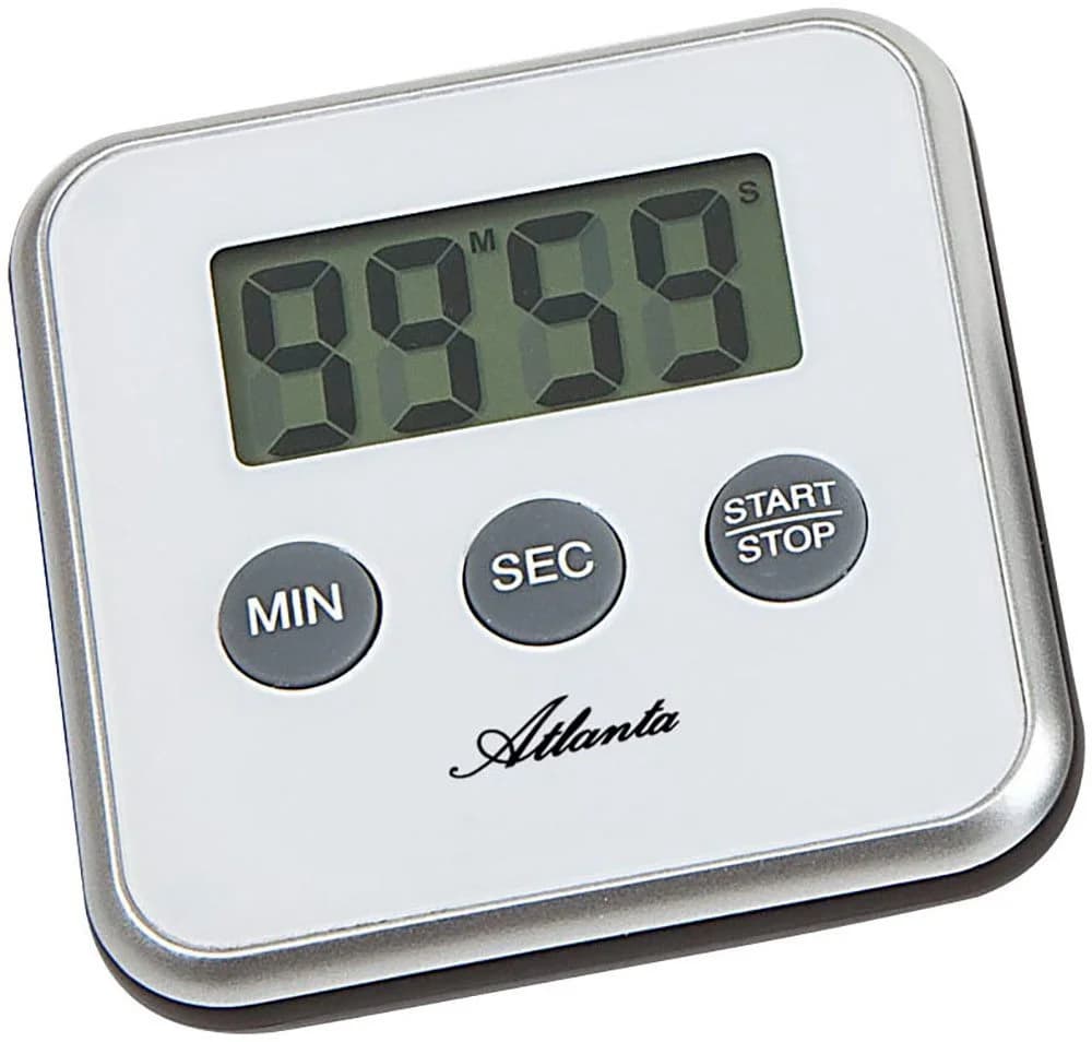 Atlanta Küchentimer Digital Eieruhr Weiß Kunststoff