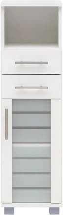 Schildmeyer Midischrank Nikosia Weiß mit Glastür und 2 Schubladen Bild 1