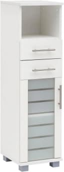 Schildmeyer Midischrank Nikosia Weiß mit Glastür und 2 Schubladen Bild 2