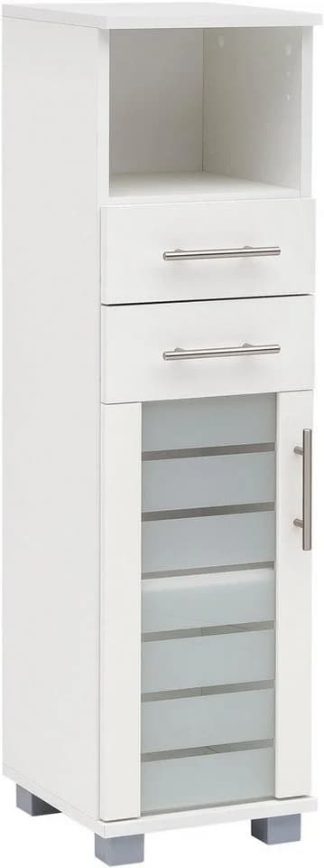 Schildmeyer Midischrank Nikosia Weiß mit Glastür und 2 Schubladen - Bild 2