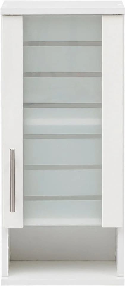 Schildmeyer Hängeschrank Nikosia 30 cm Weiß MDF Glastür Metallgriff