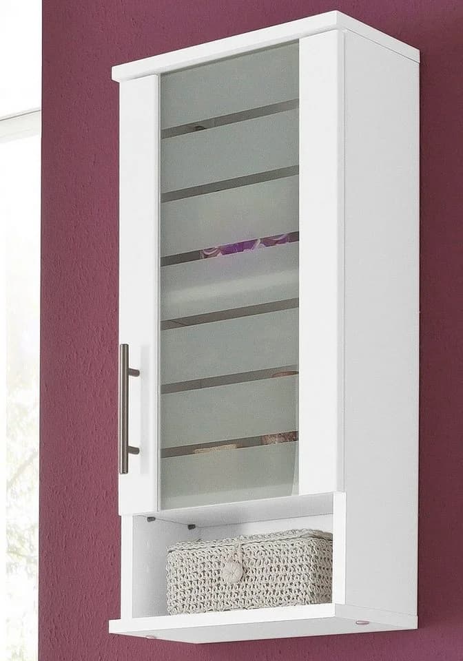 Schildmeyer Hängeschrank Nikosia 30 cm Weiß MDF Glastür Metallgriff - Bild 4