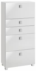 Schildmeyer Midischrank Quadra Weiß Glänzend 5 Schubladen Bild 2