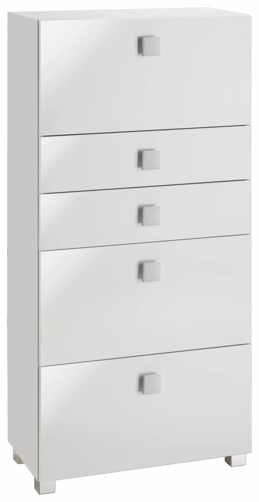 Schildmeyer Midischrank Quadra Weiß Glänzend 5 Schubladen - Bild 2