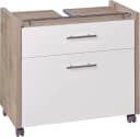 SCHILDMEYER Triant Waschbeckenunterschrank Weiß Wildeiche 2 Schubladen Bild 4