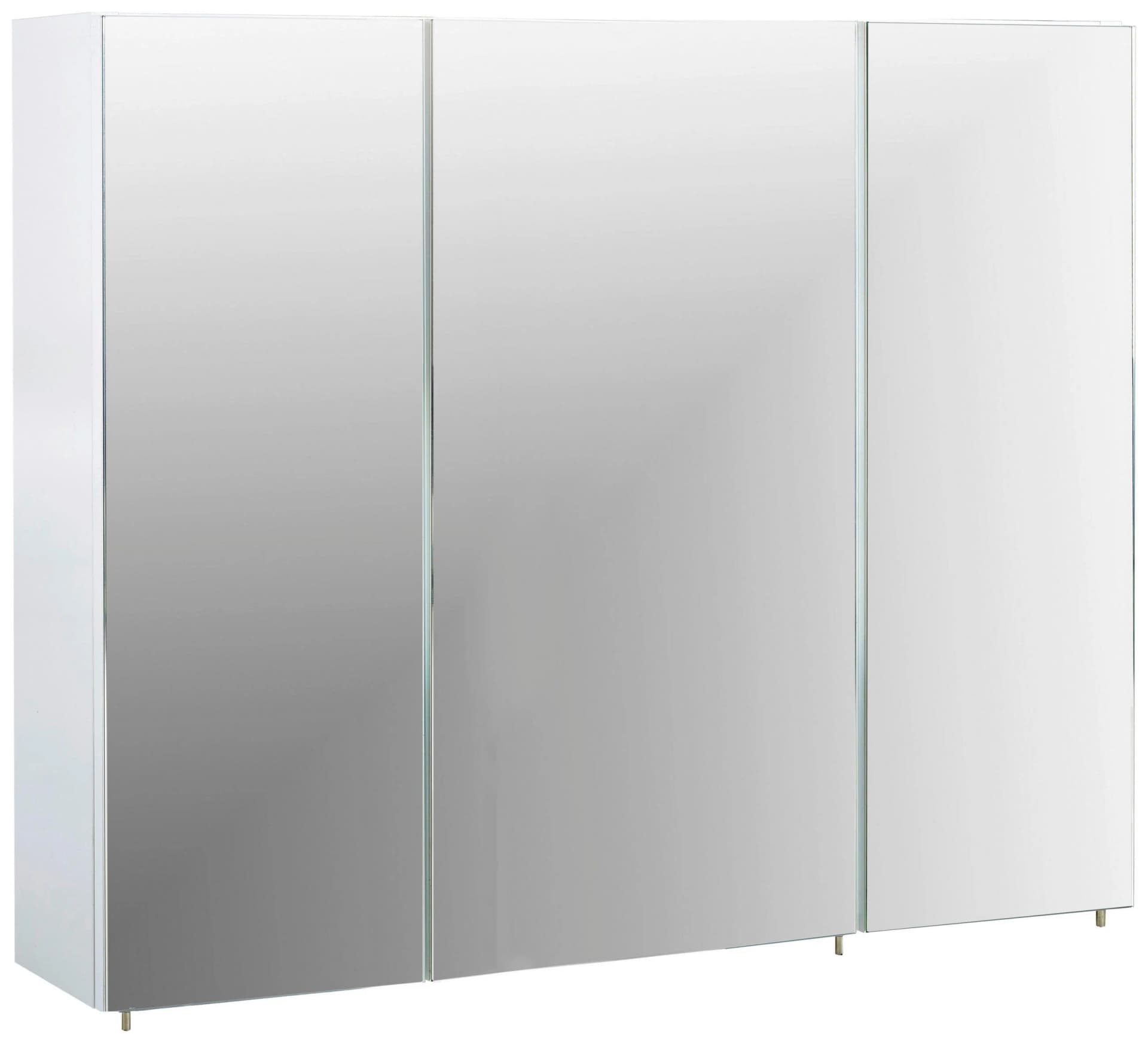 Schildmeyer Spiegelschrank Basic Weiß Glanz 3-türig - Bild 4