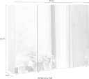 Schildmeyer Spiegelschrank Basic Weiß 3-türig mit Glaseinlegeböden Bild 5