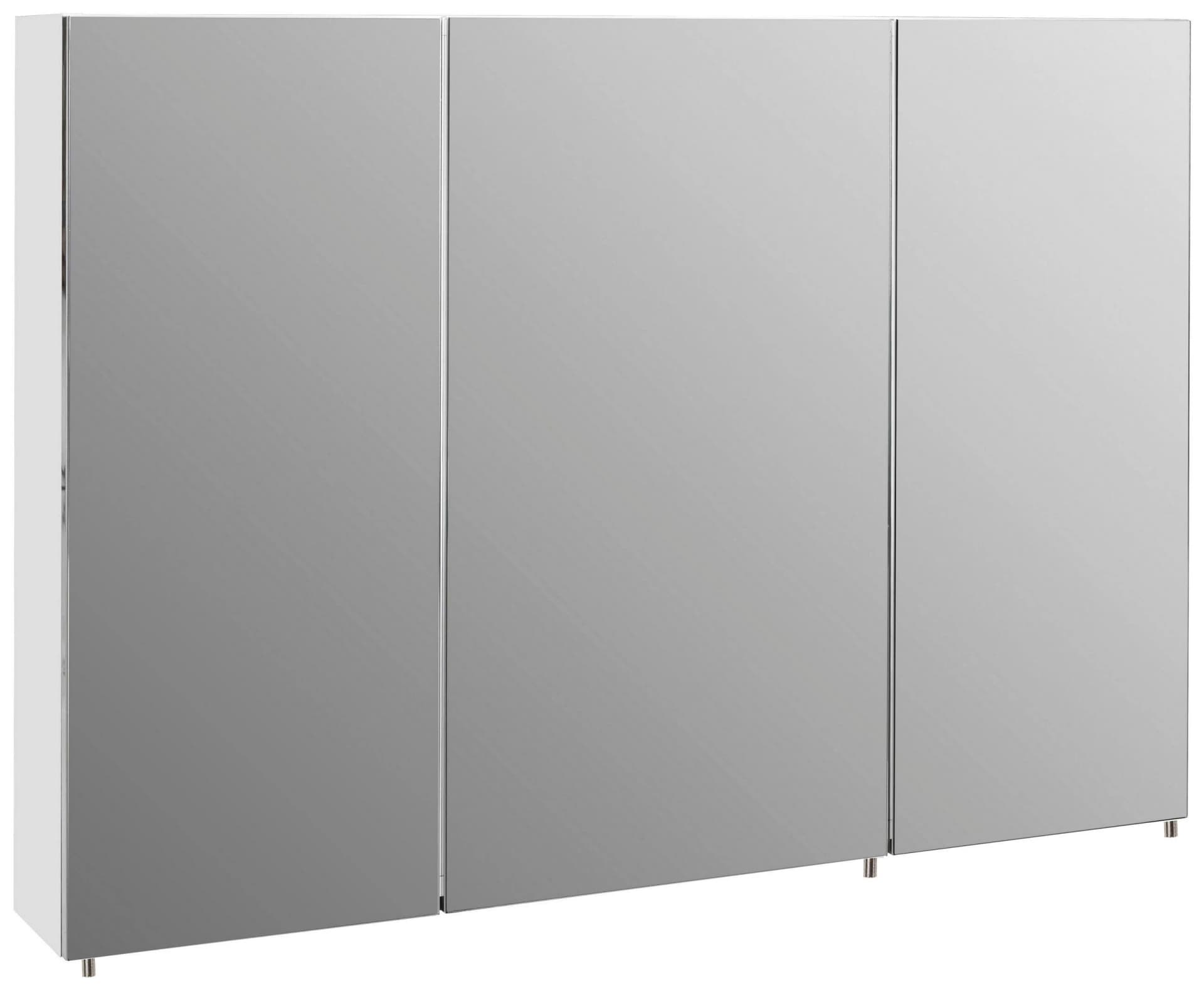 Schildmeyer Spiegelschrank Basic Weiß Glanz 3-türig - Bild 4