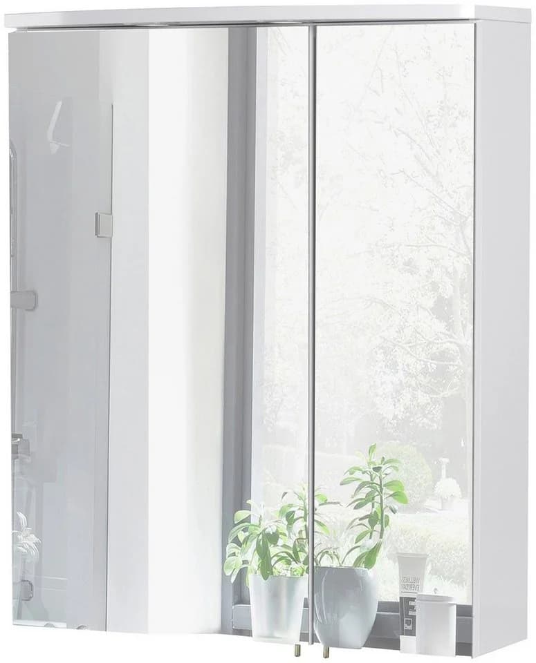 Schildmeyer Spiegelschrank Verona Weiß Glänzend 2-Türig mit LED - Bild 3