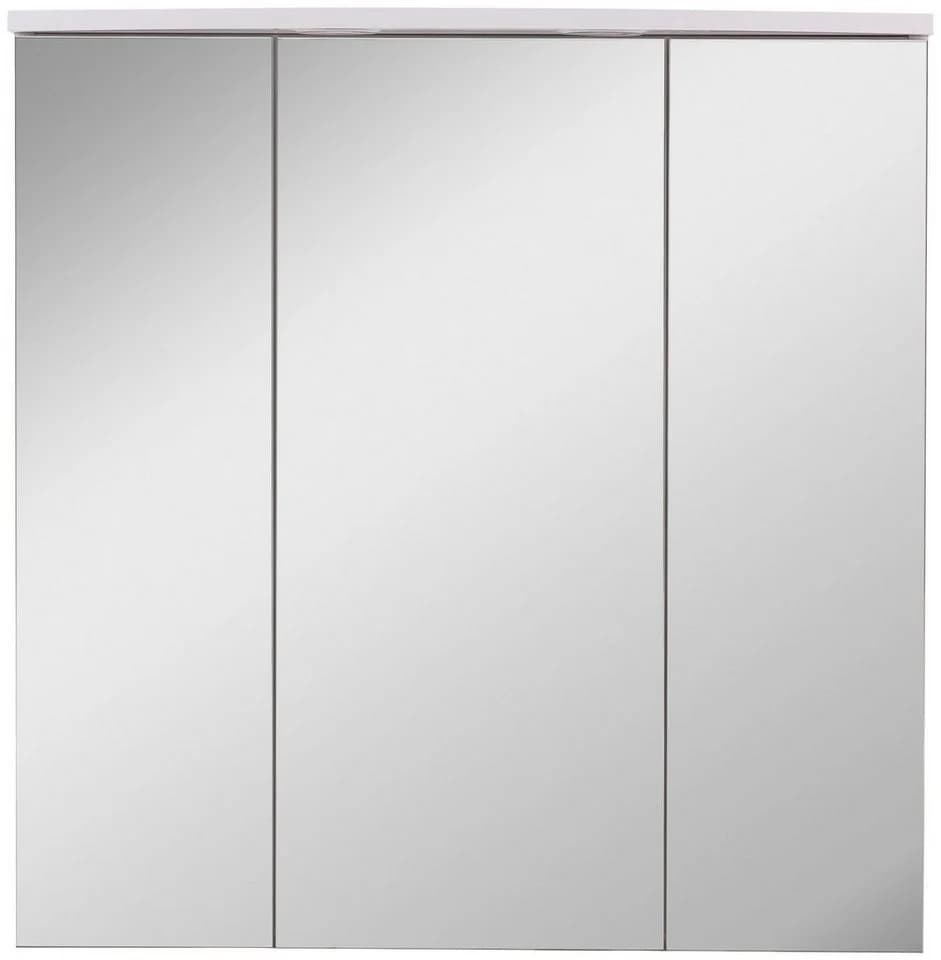 Schildmeyer Spiegelschrank Verona Weiß Glanz 3-türig mit LED
