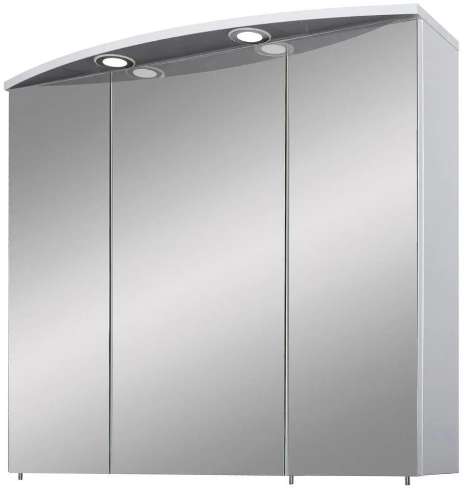 Schildmeyer Spiegelschrank Verona Weiß Glanz 3-türig mit LED - Bild 2