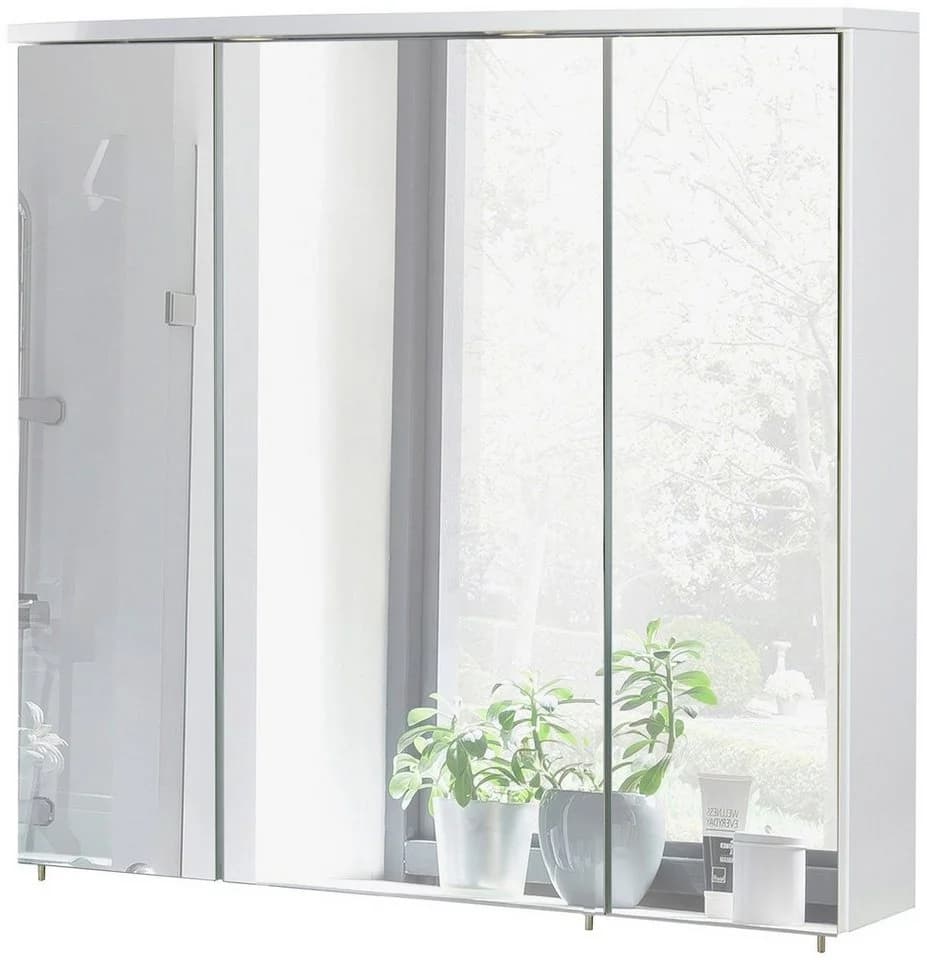 Schildmeyer Spiegelschrank Verona Weiß Glanz 3-türig mit LED - Bild 5