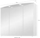 SCHILDMEYER Spiegelschrank Verona Weiß Glanz 3-türig mit LED Bild 5