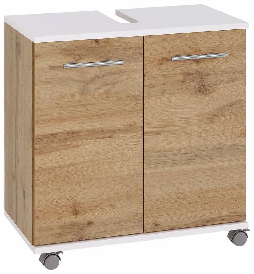 welltime Waschbeckenunterschrank Emmi Weiß Modern - Bild 2