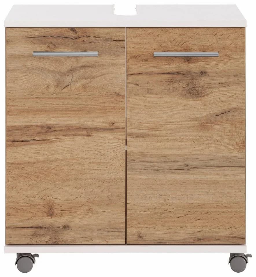 welltime Waschbeckenunterschrank Emmi Weiß Modern - Bild 3