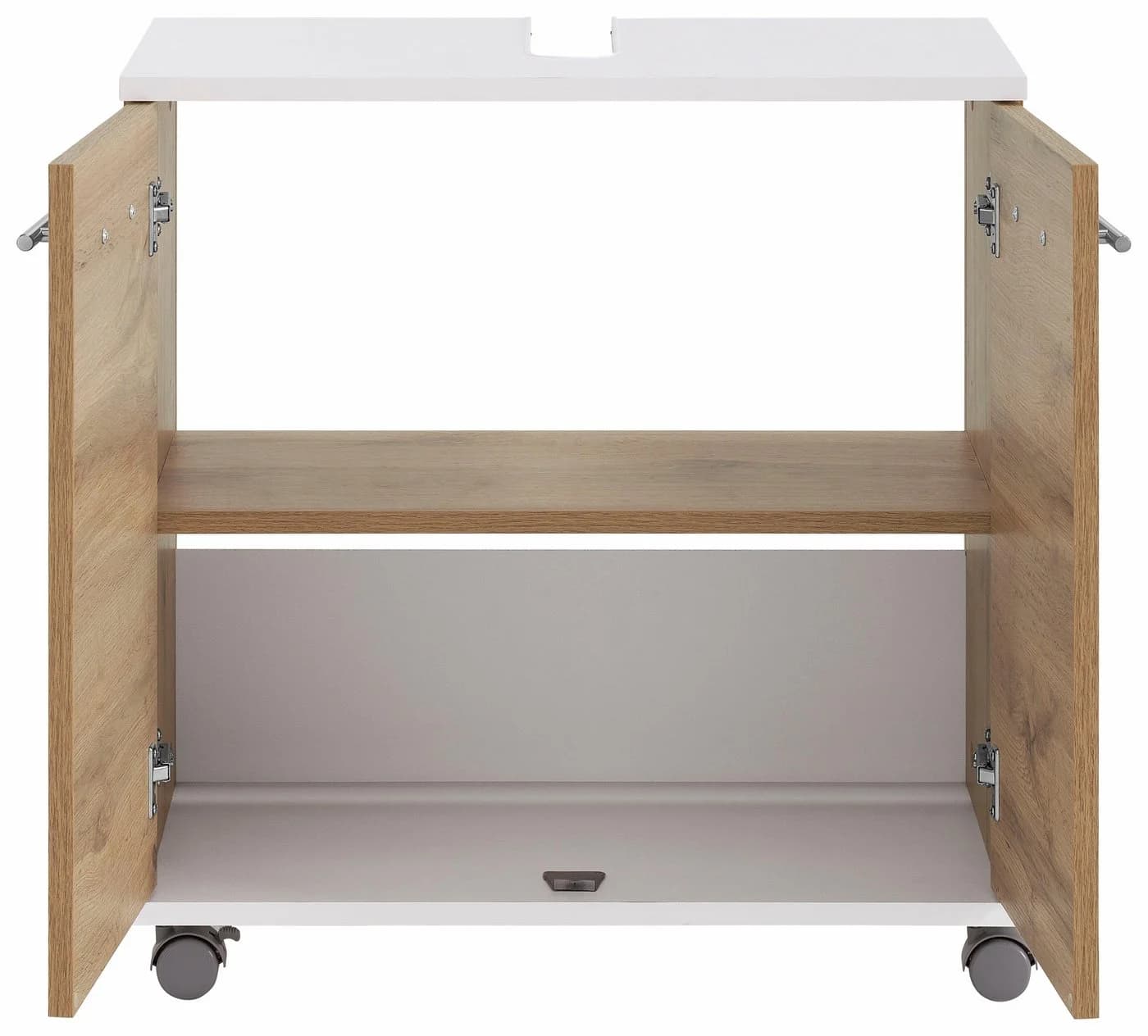 welltime Waschbeckenunterschrank Emmi Weiß Modern - Bild 4